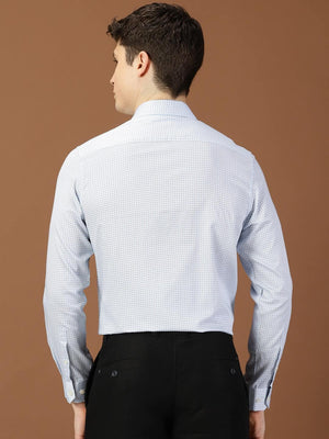 Thomas Scott Men Classic Slim Fit Micro Ditsy Printed Cotton Formal Shirt