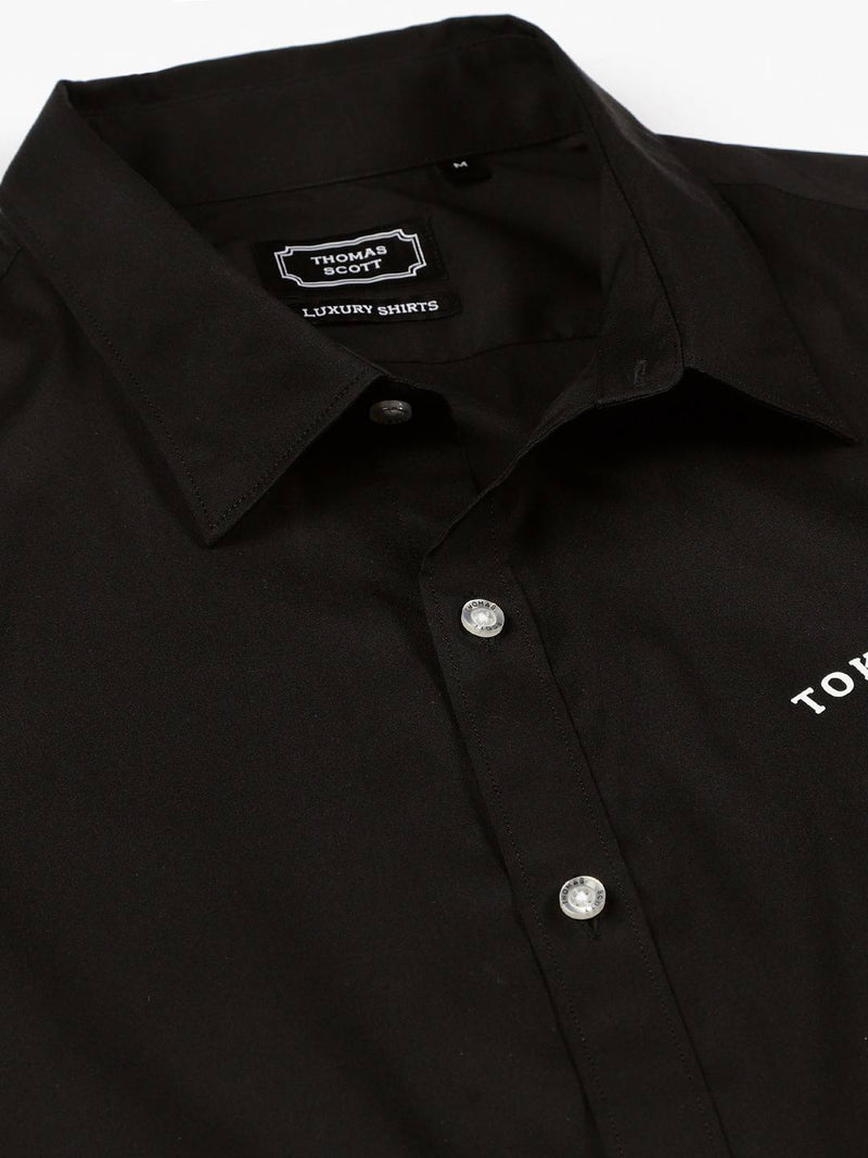 Thomas Scott Men Classic Slim Fit Spread Collar Long Sleeve Casual Shirt