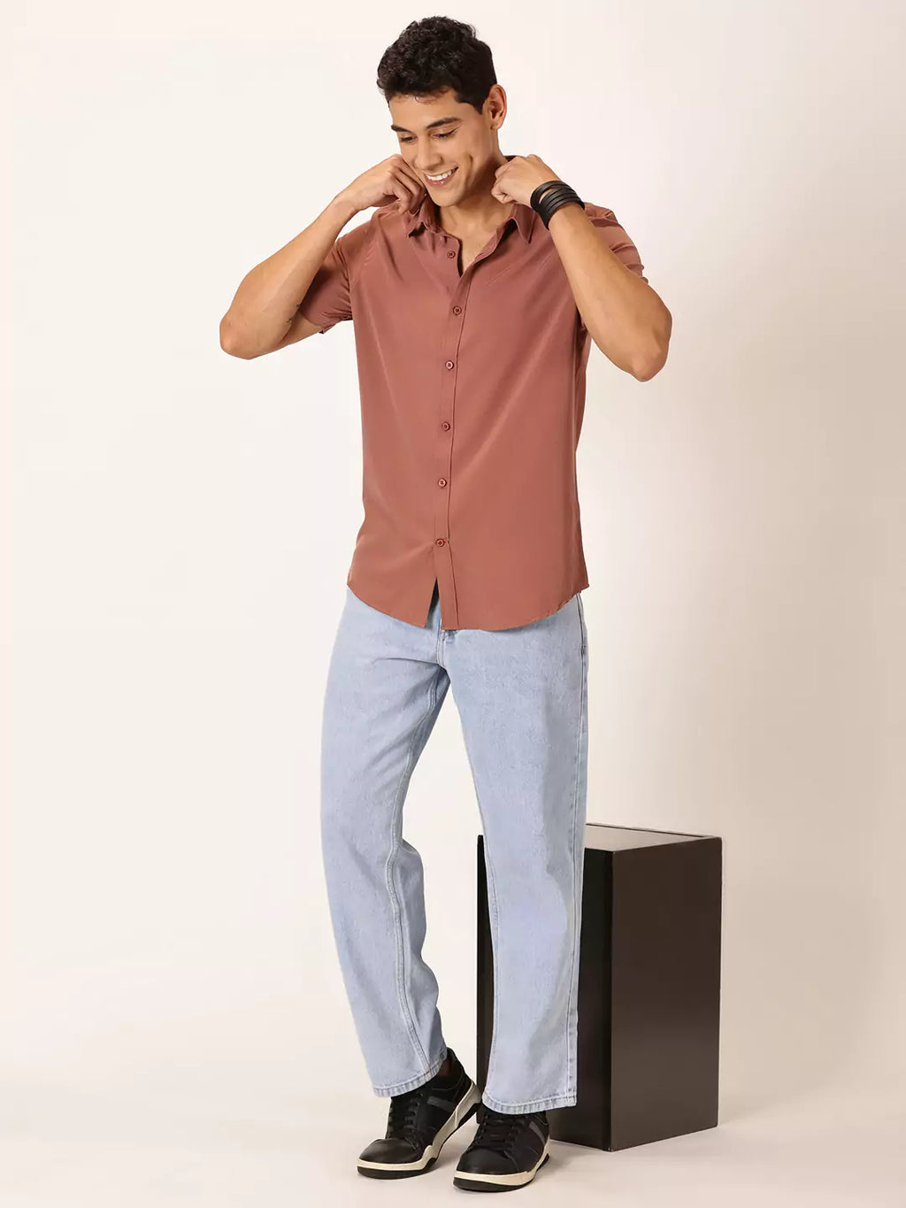 Thomas Scott Men Premium Slim Fit Casual Shirt
