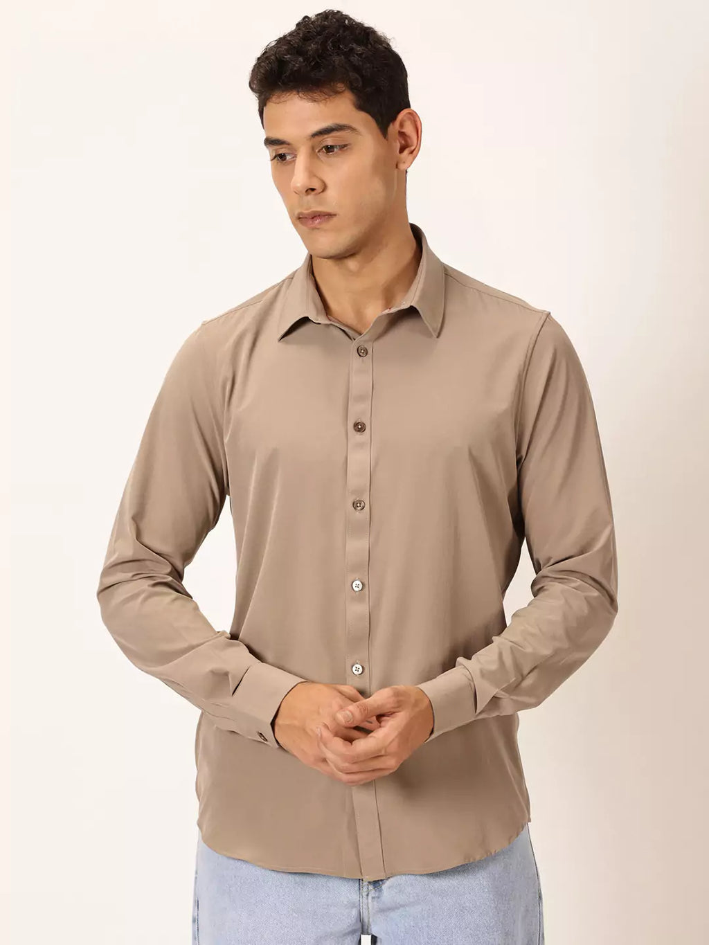 Thomas Scott Men Premium Slim Fit Long Sleeves Casual Shirt