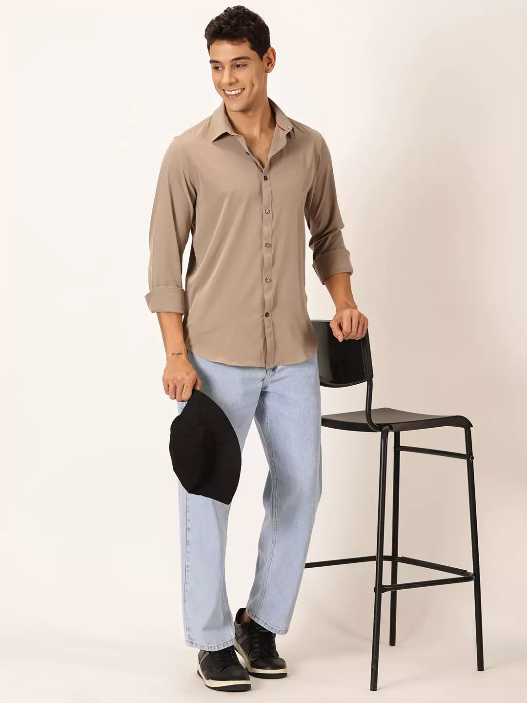Thomas Scott Men Premium Slim Fit Long Sleeves Casual Shirt