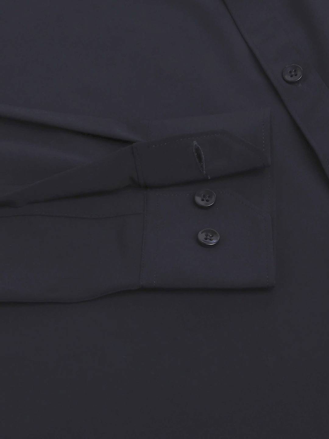 Thomas Scott Men Classic Slim Fit 4 Way Stretch Spread Collar Casual Shirt