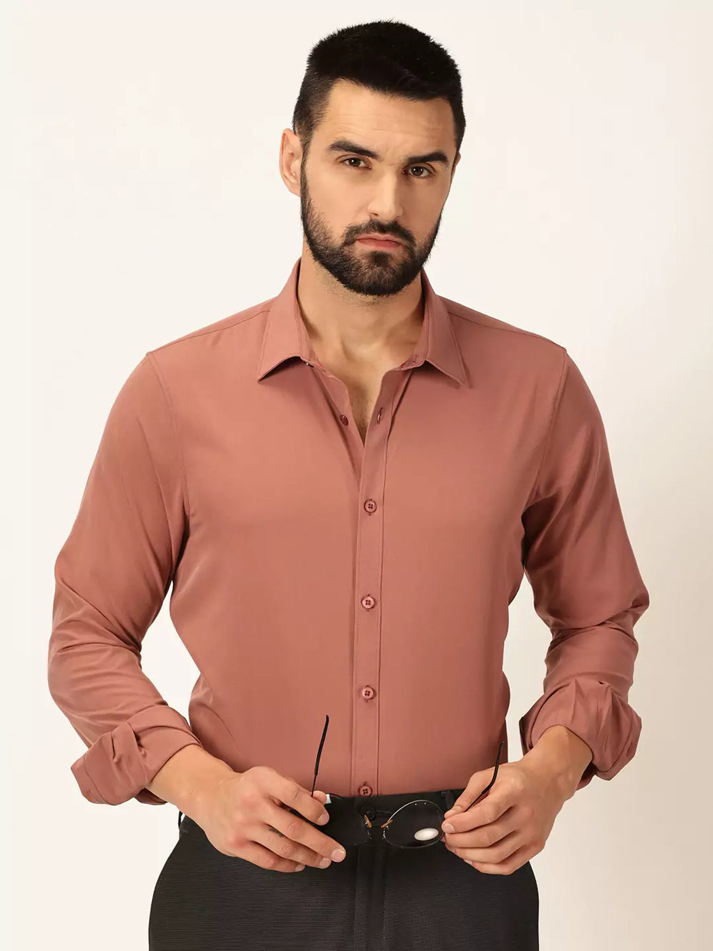 Thomas Scott Men Premium Slim Fit Long Sleeves Casual Shirt