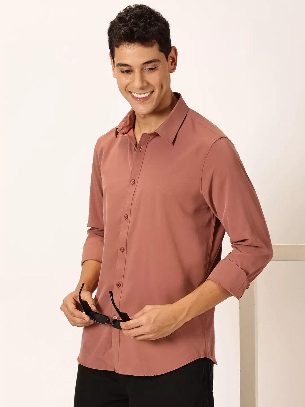 Thomas Scott Men Premium Slim Fit Long Sleeves Casual Shirt