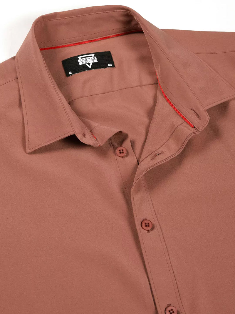 Thomas Scott Men Premium Slim Fit Long Sleeves Casual Shirt
