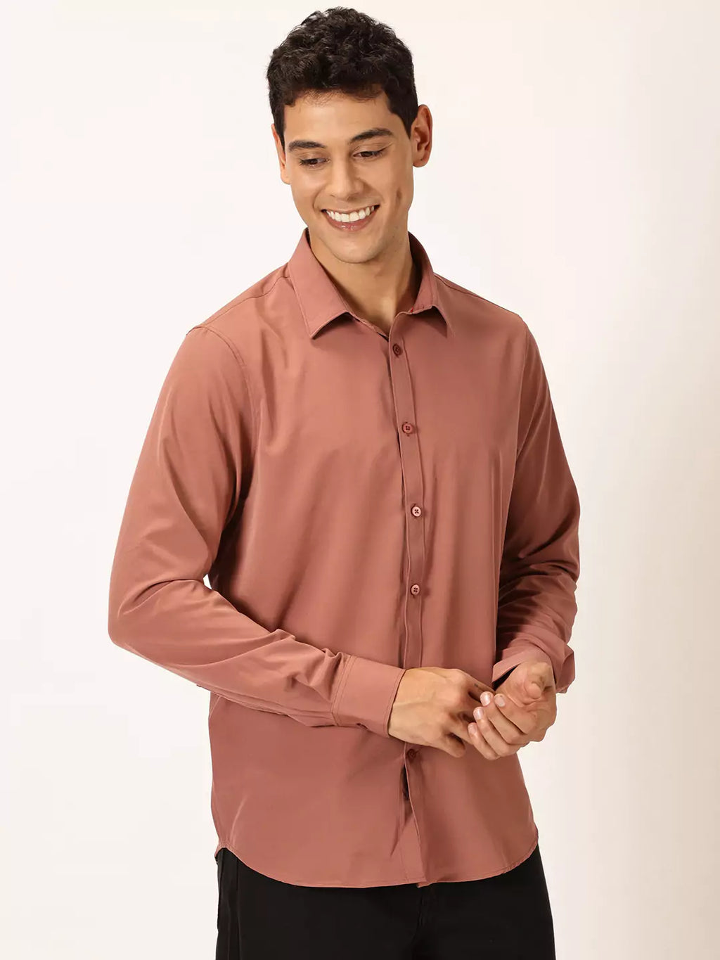 Thomas Scott Men Premium Slim Fit Long Sleeves Casual Shirt