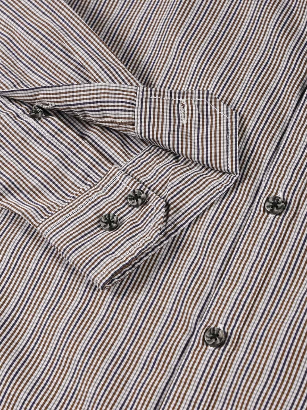 Thomas Scott Men Classic Slim Fit Tartan Checks Pure Cotton Casual Shirt