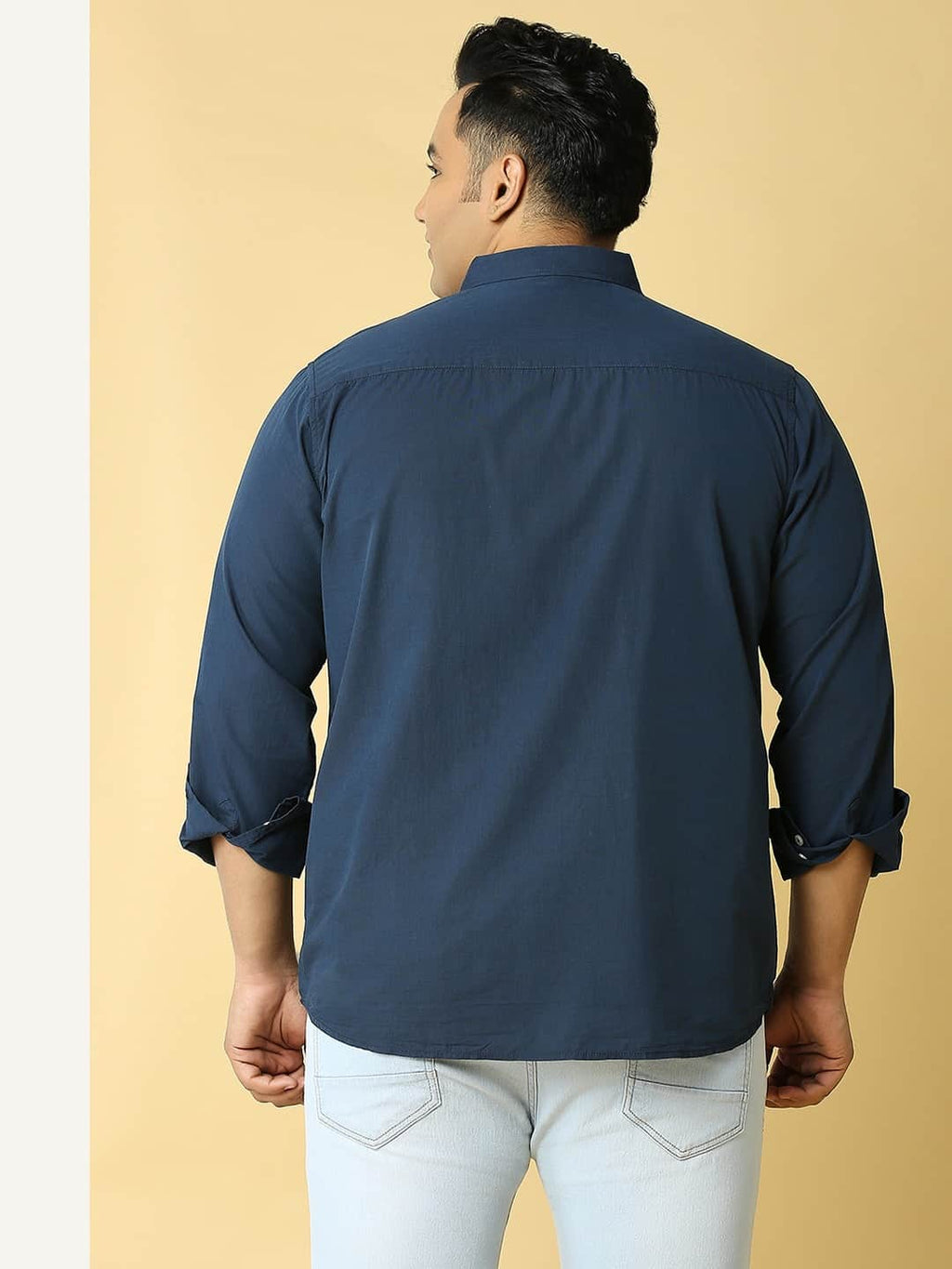 Thomas Scott Men Plus Size Premium Slim Fit Casual Pure Cotton Shirt
