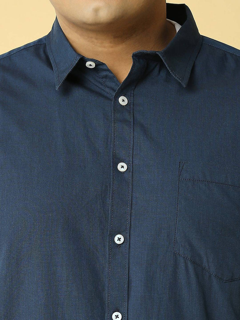 Thomas Scott Men Plus Size Premium Slim Fit Casual Pure Cotton Shirt