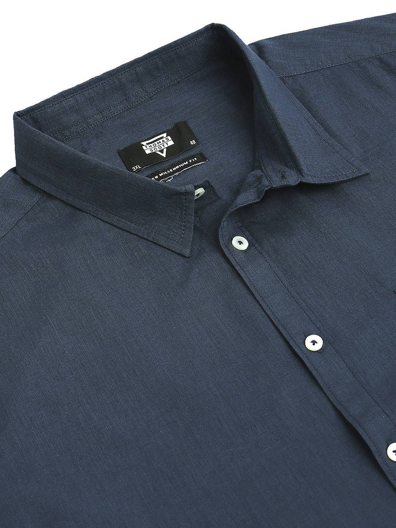 Thomas Scott Men Plus Size Premium Slim Fit Casual Pure Cotton Shirt