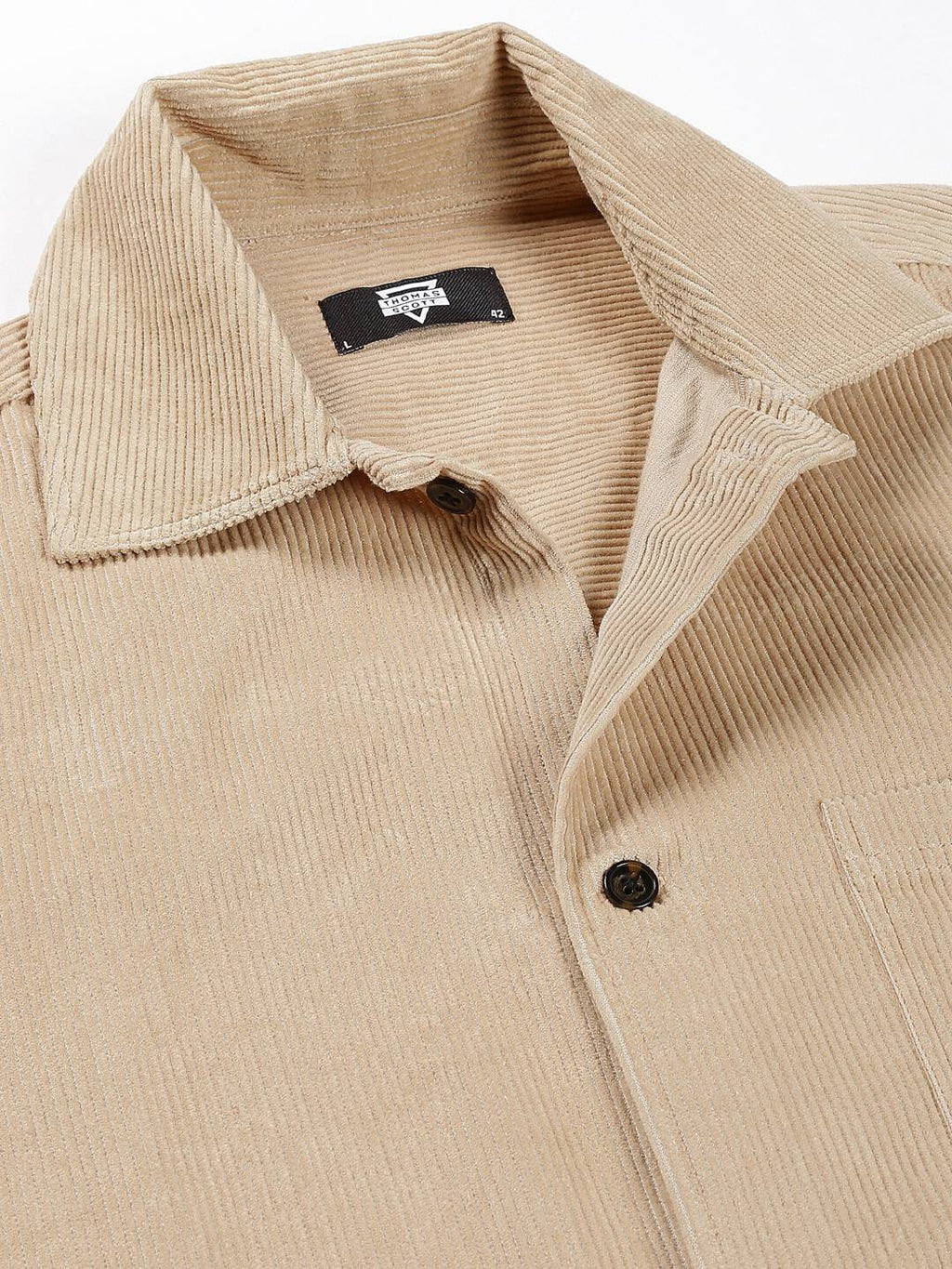 Thomas Scott Men Premium Corduroy Casual Shirt