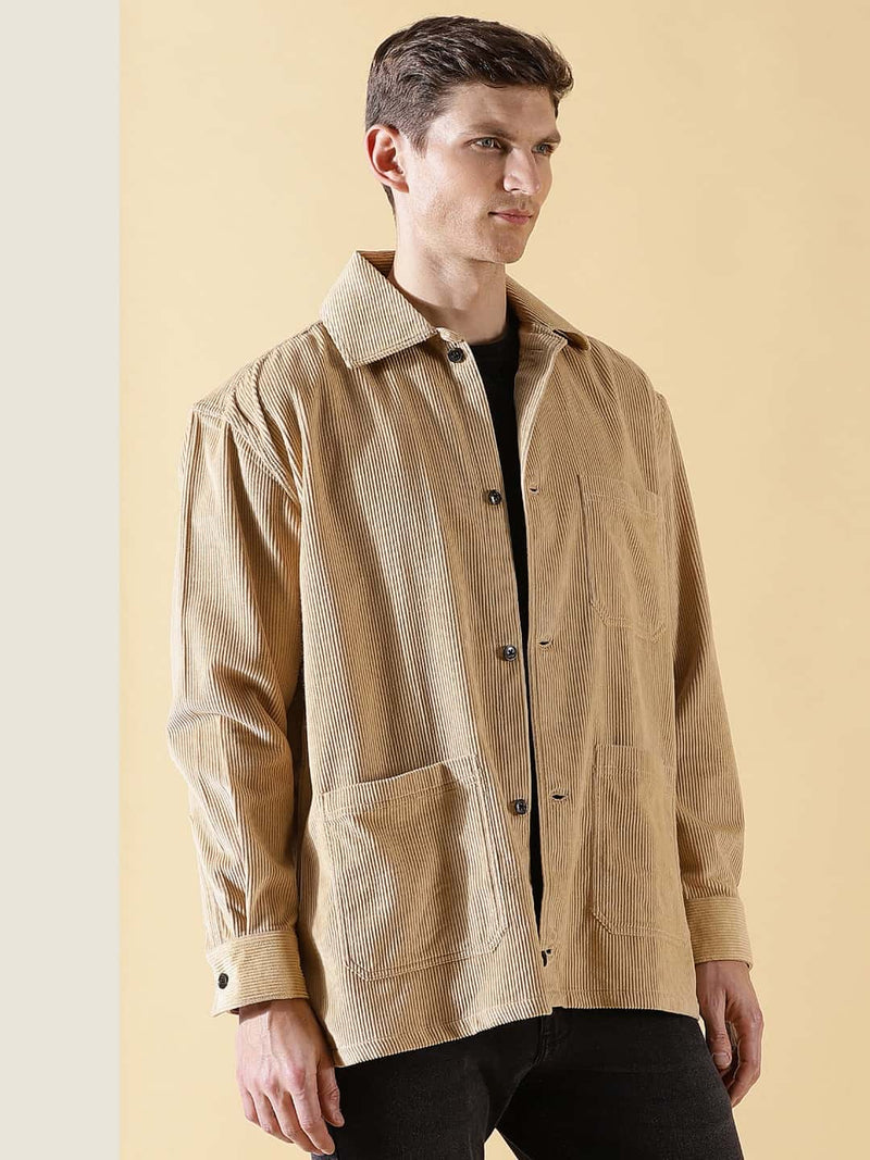 Thomas Scott Men Premium Corduroy Casual Shirt
