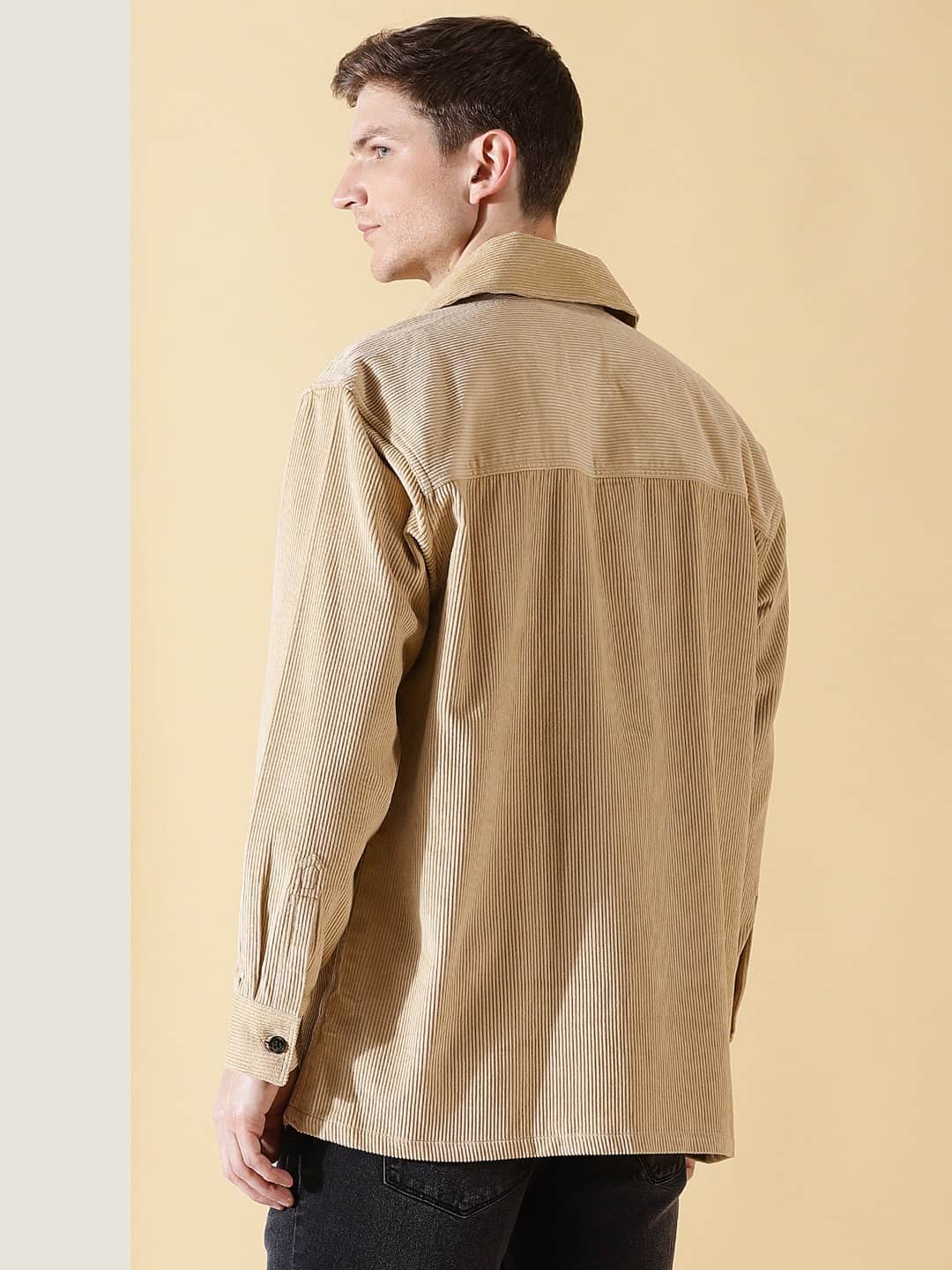 Thomas Scott Men Premium Corduroy Casual Shirt