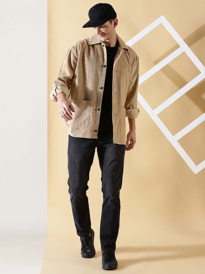 Thomas Scott Men Premium Corduroy Casual Shirt