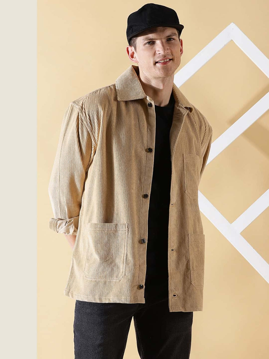 Thomas Scott Men Premium Corduroy Casual Shirt