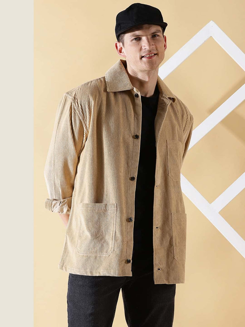 Thomas Scott Men Premium Corduroy Casual Shirt