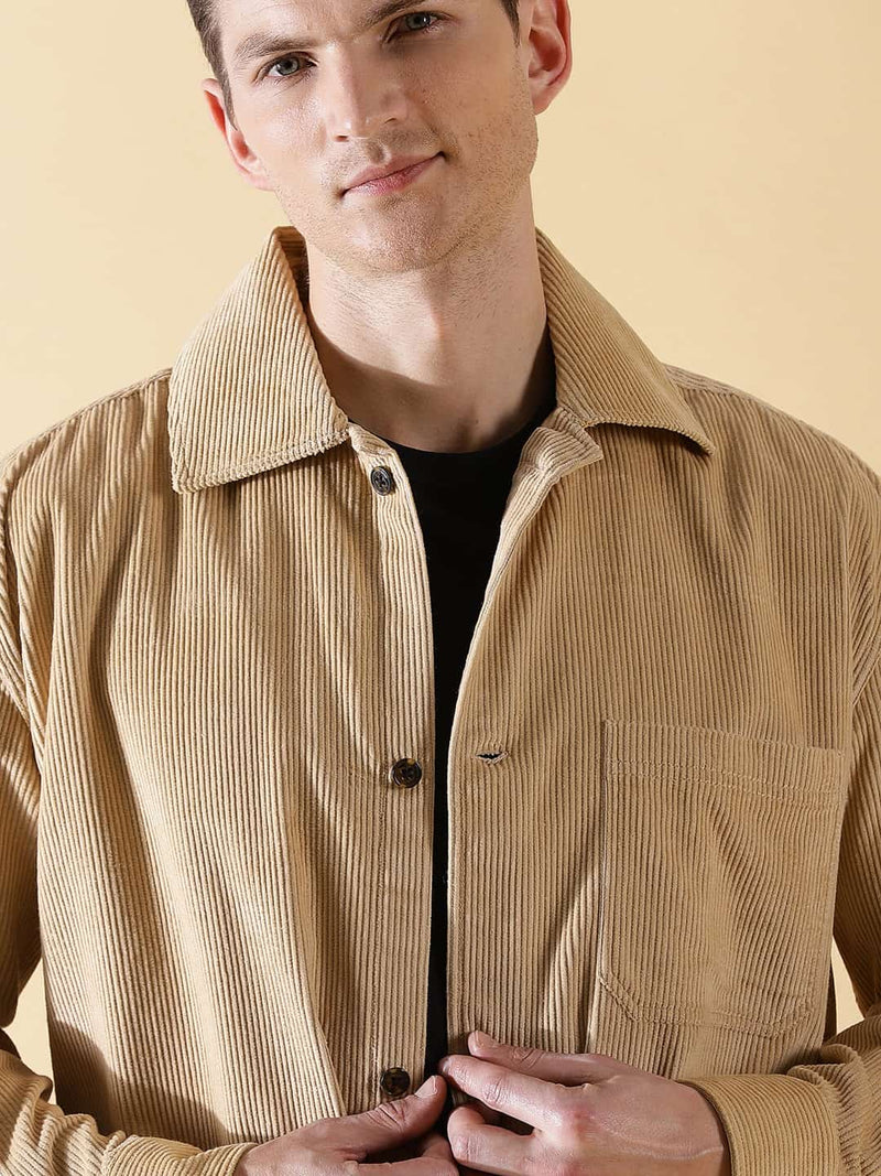 Thomas Scott Men Premium Corduroy Casual Shirt