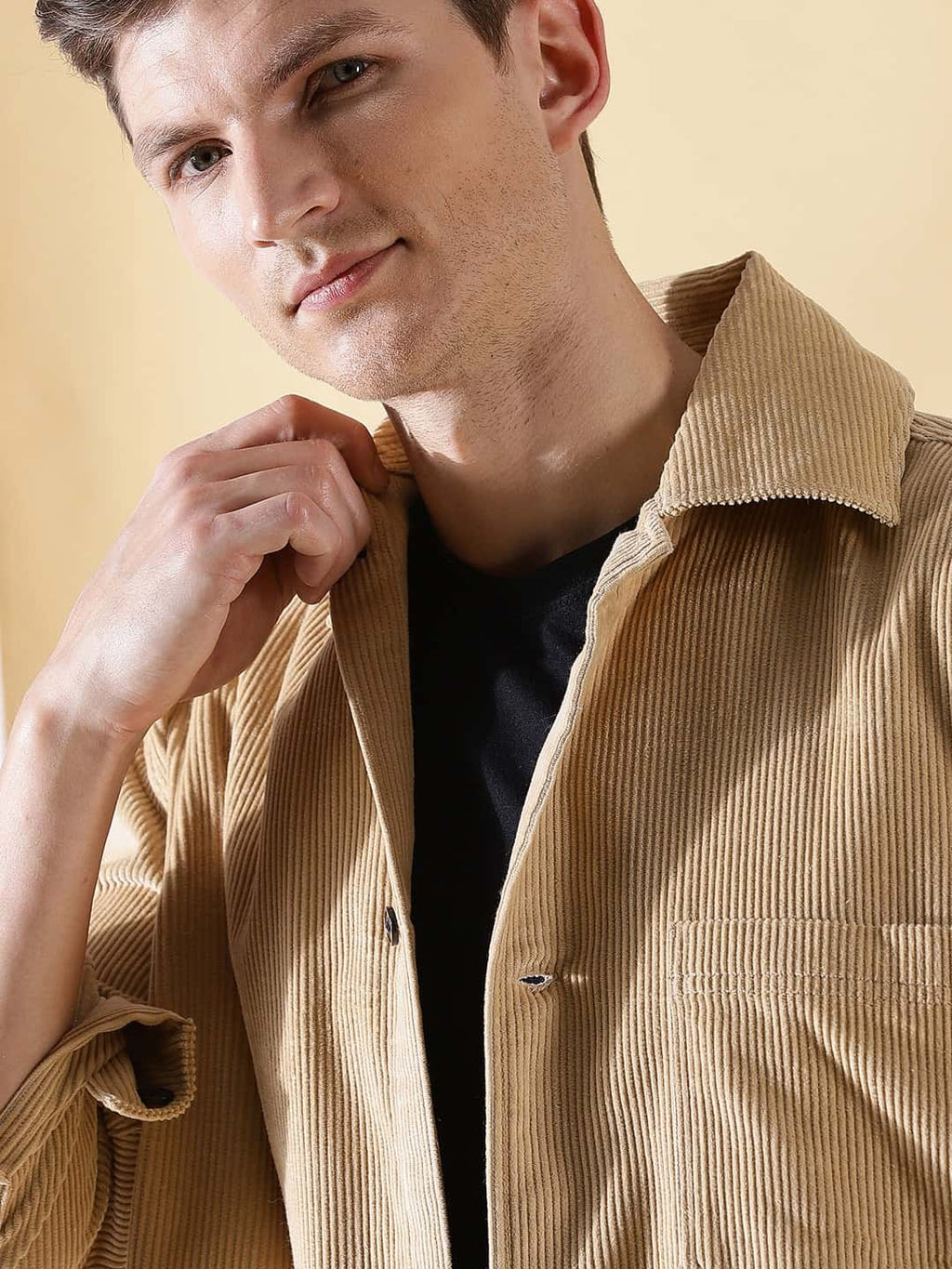 Thomas Scott Men Premium Corduroy Casual Shirt