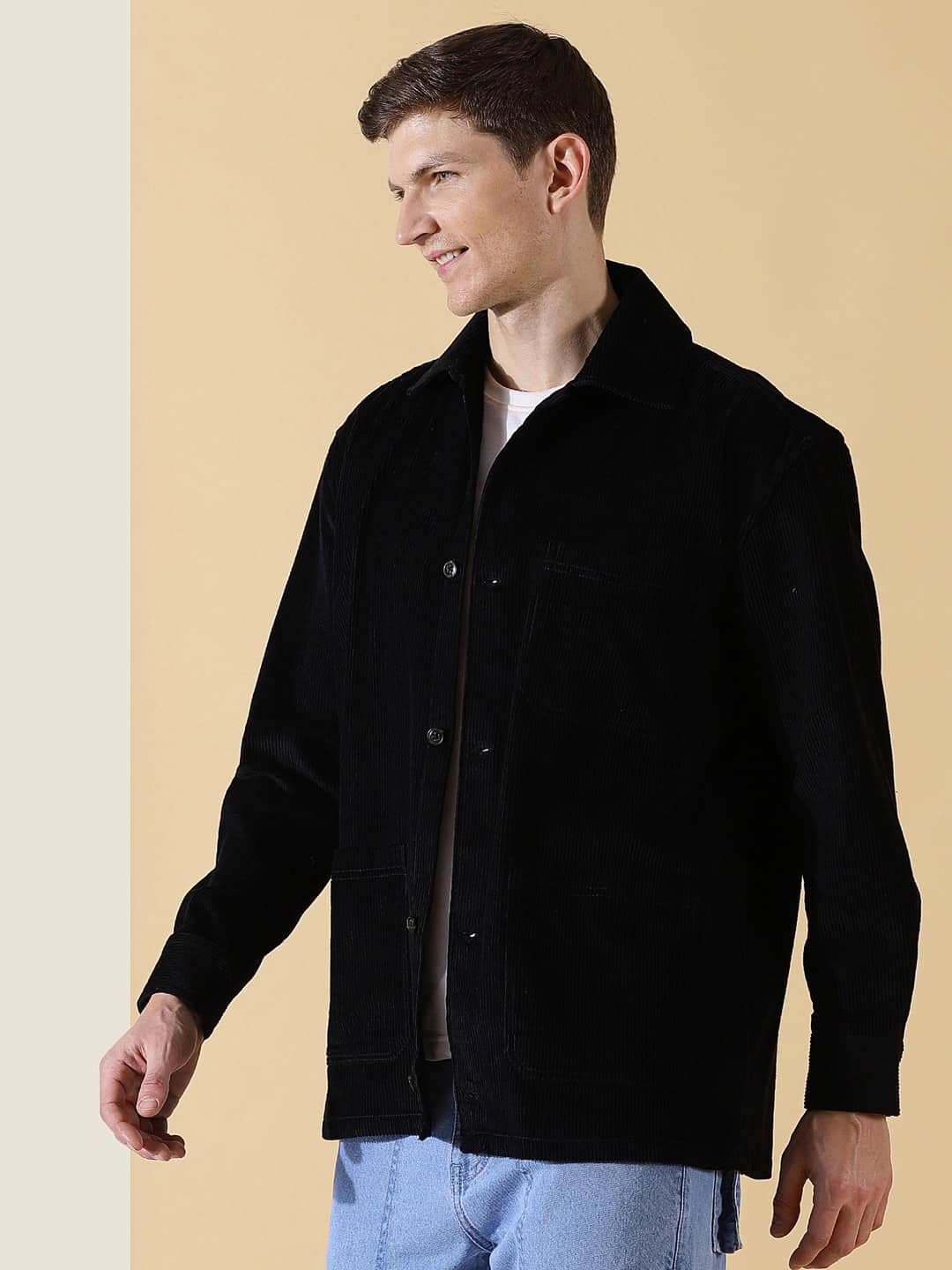 Thomas Scott Men Premium Corduroy Casual Shirt