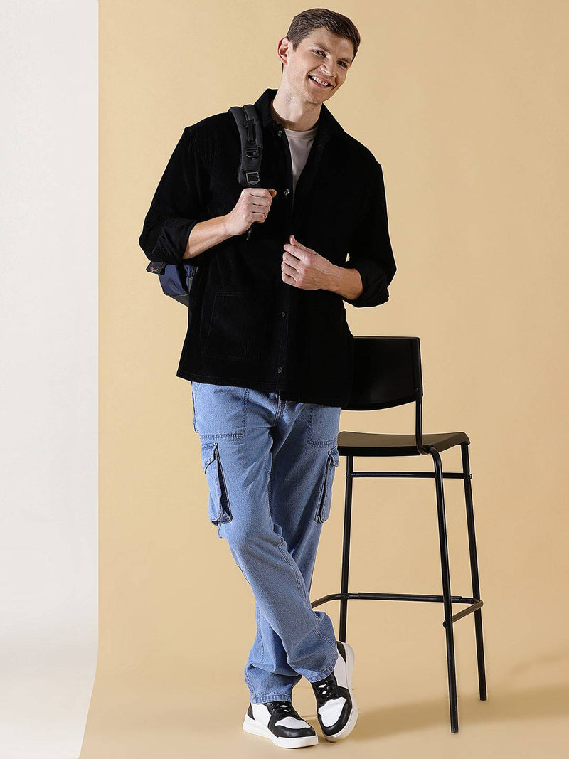 Thomas Scott Men Premium Corduroy Casual Shirt