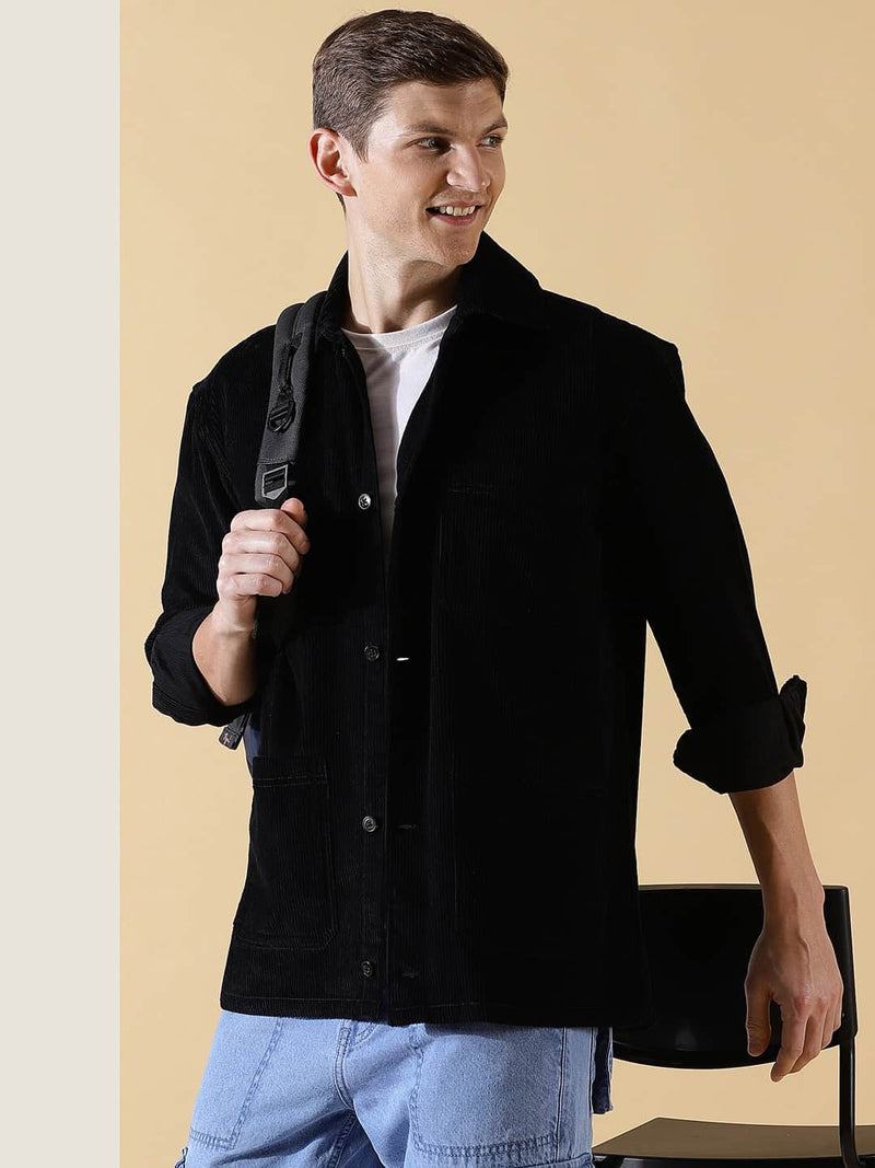 Thomas Scott Men Premium Corduroy Casual Shirt