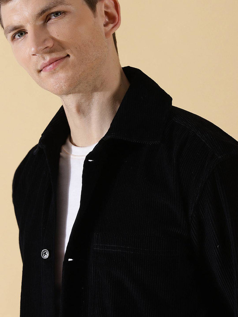 Thomas Scott Men Premium Corduroy Casual Shirt
