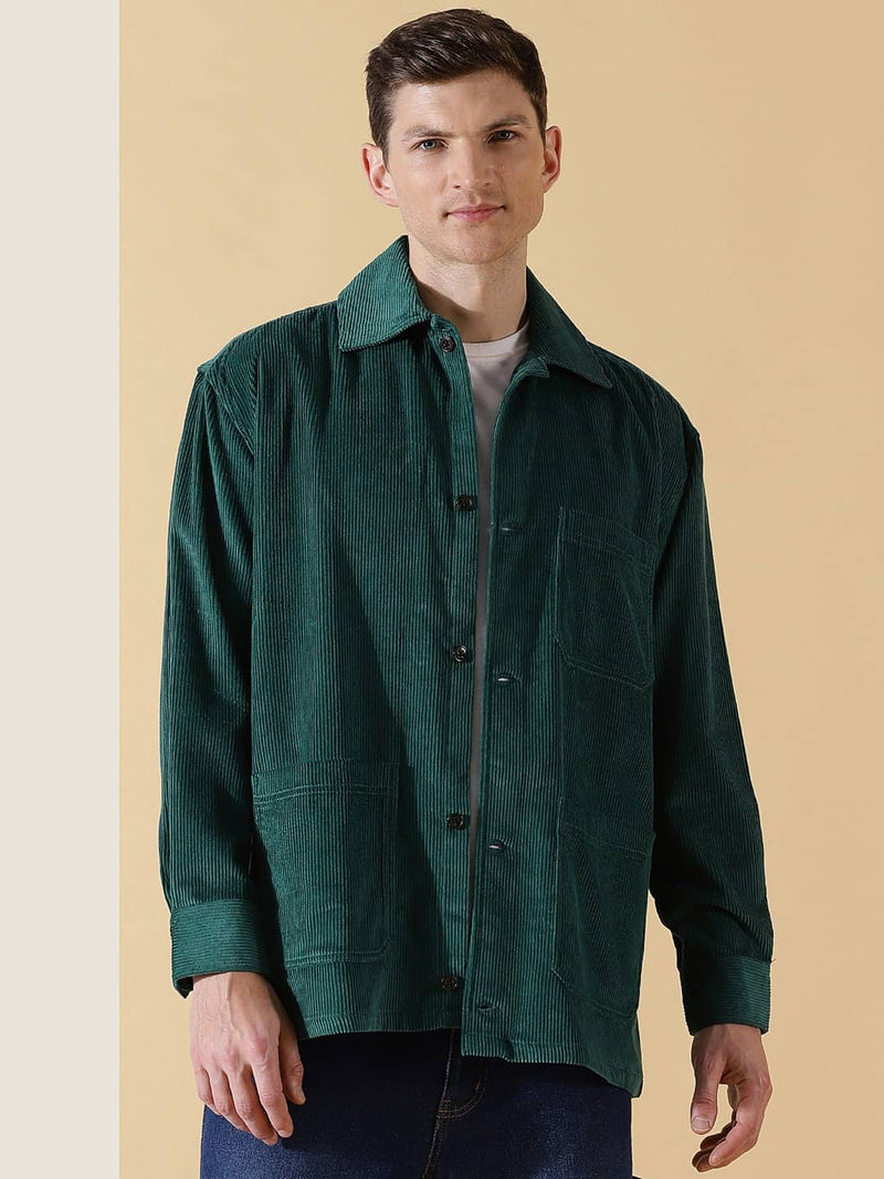 Thomas Scott Men Premium Corduroy Casual Shirt