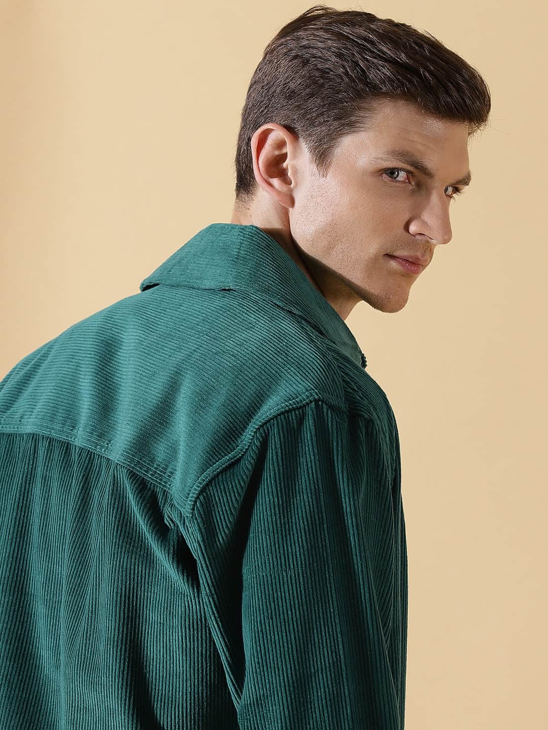 Thomas Scott Men Premium Corduroy Casual Shirt