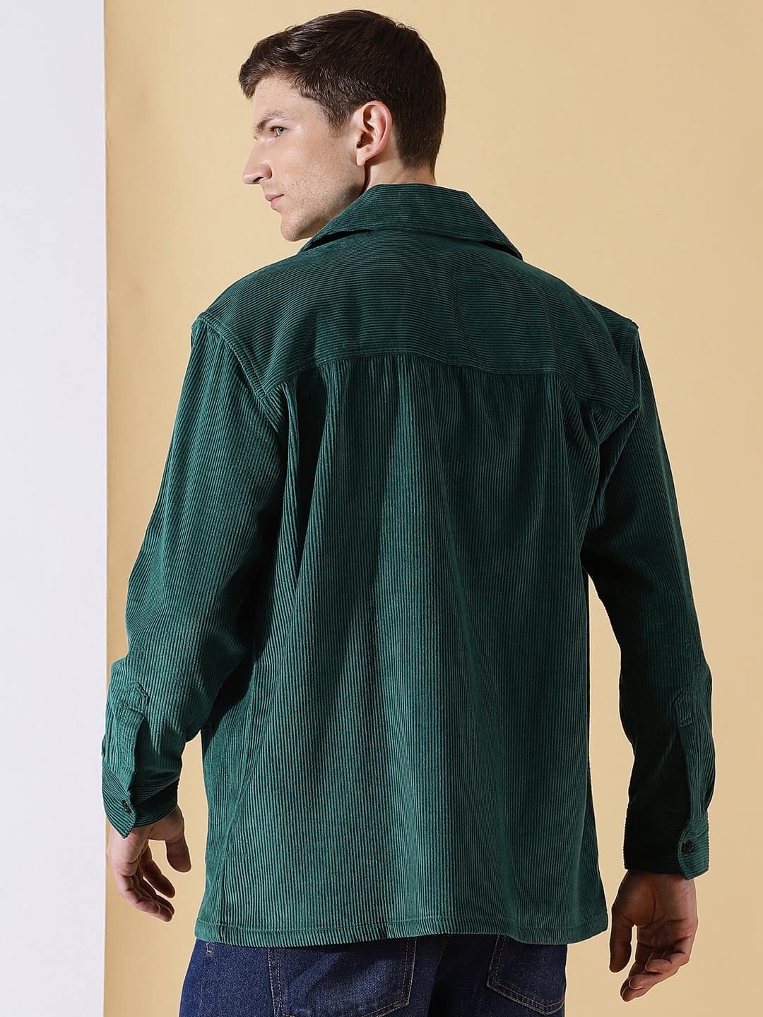Thomas Scott Men Premium Corduroy Casual Shirt
