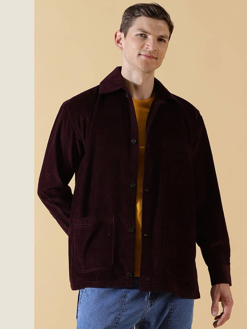 Thomas Scott Men Premium Corduroy Casual Shirt
