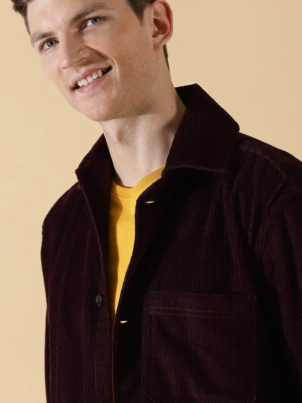 Thomas Scott Men Premium Corduroy Casual Shirt