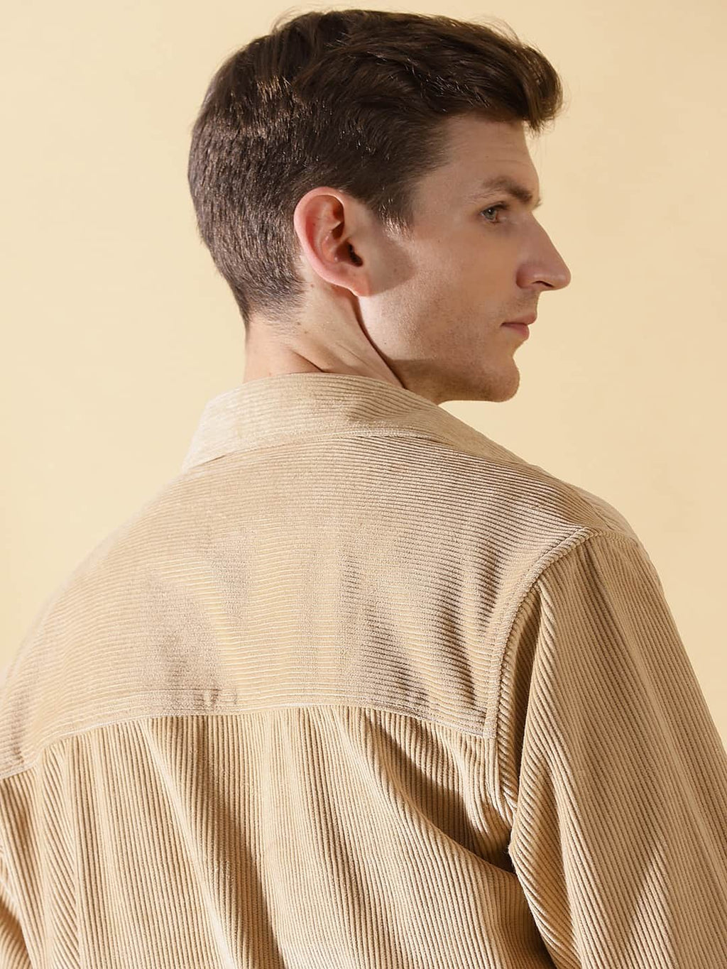 Thomas Scott Men Premium Corduroy Oversized Pure Cotton Shackets