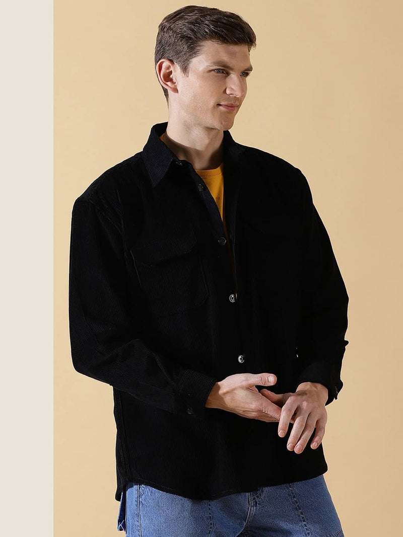Thomas Scott Men Premium Corduroy Oversized Shackets