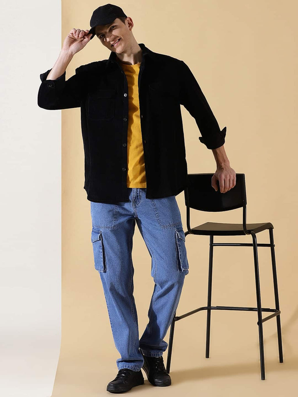 Thomas Scott Men Premium Corduroy Oversized Shackets