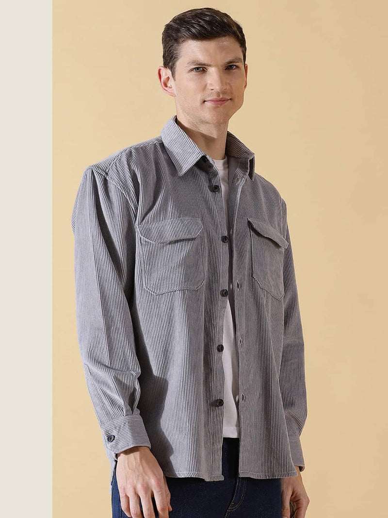 Thomas Scott Men Premium Corduroy Casual Shirt