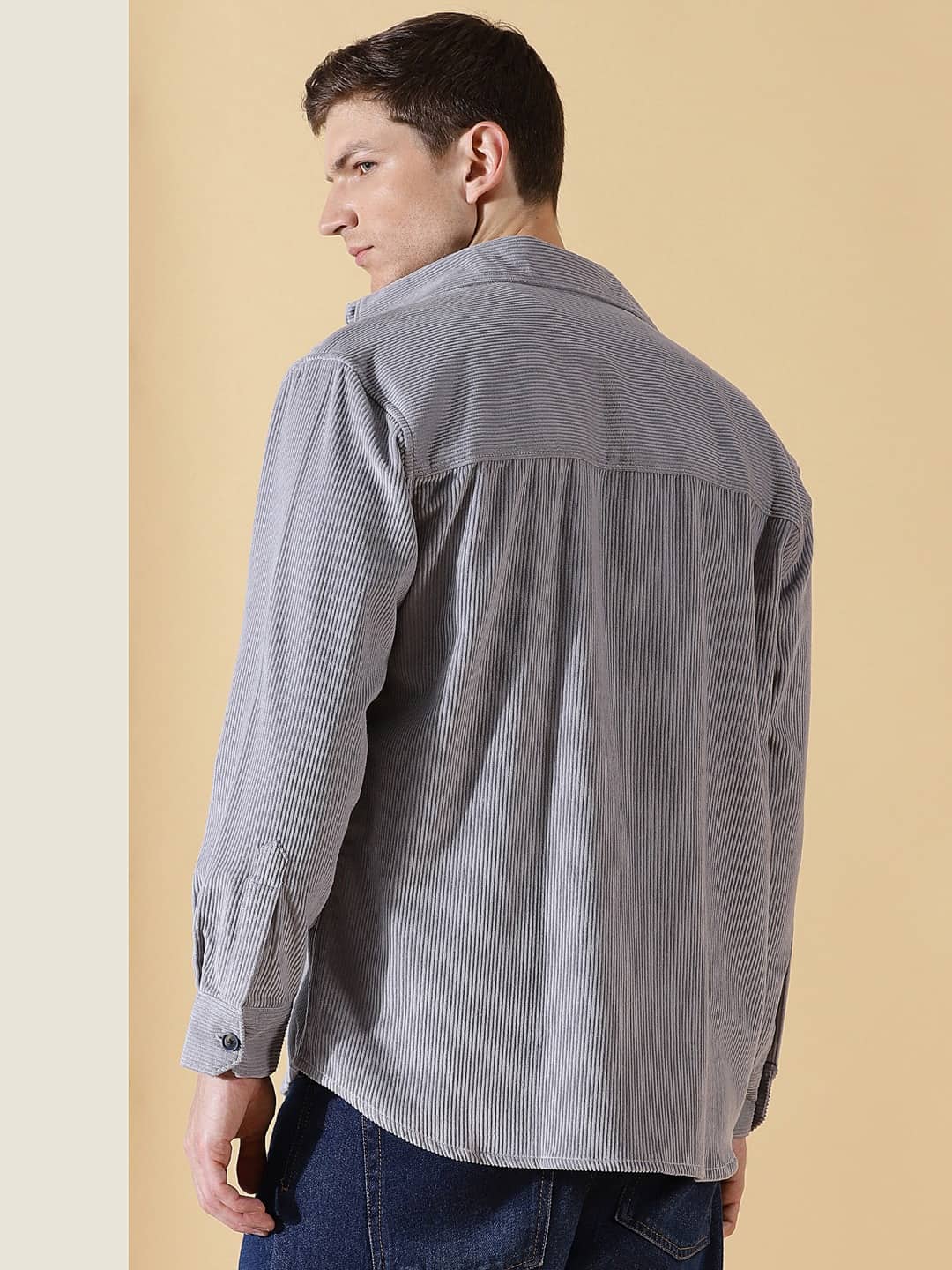 Thomas Scott Men Premium Corduroy Casual Shirt