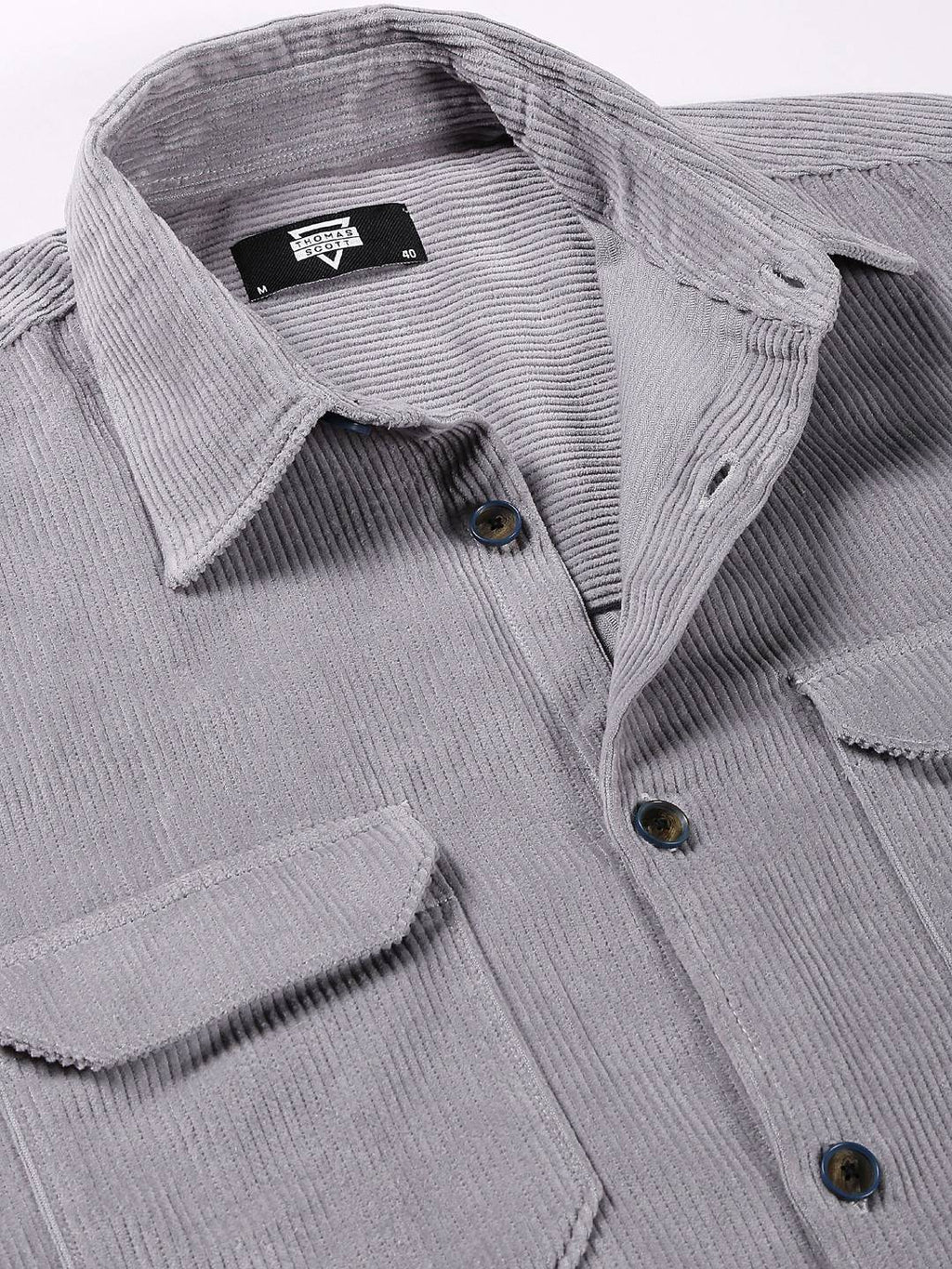 Thomas Scott Men Premium Corduroy Casual Shirt