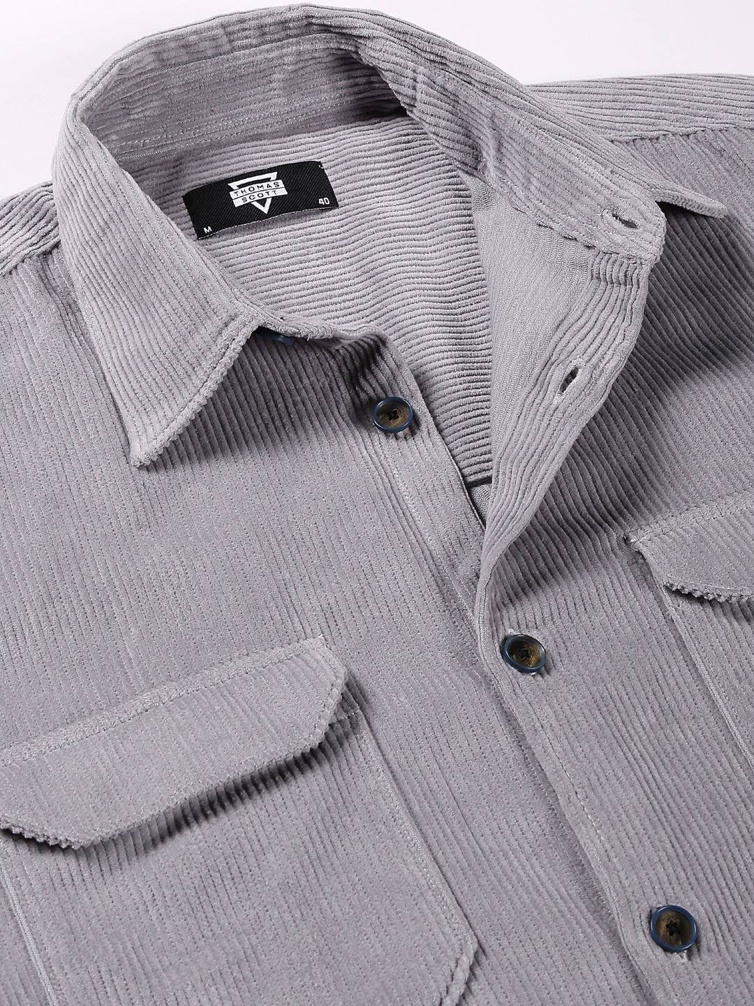 Thomas Scott Men Premium Corduroy Casual Shirt
