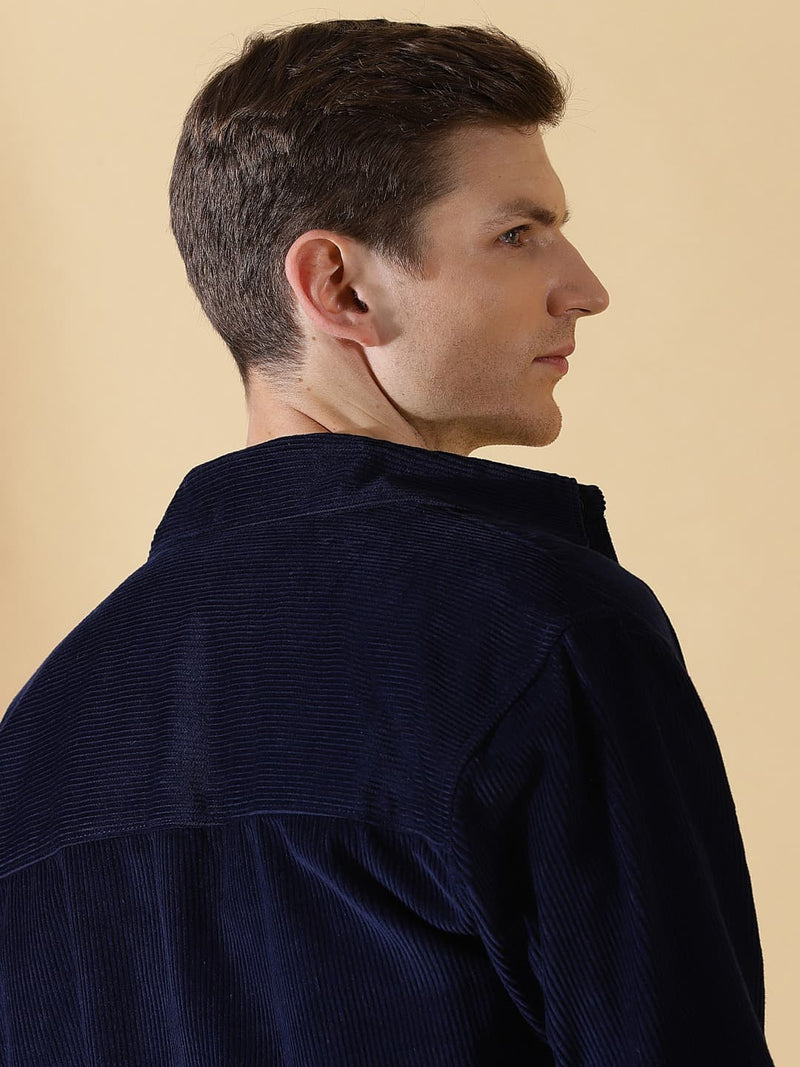 Thomas Scott Men Cotton Premium Corduroy Oversized Shackets