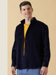 Navy Cotton Premium Corduroy Oversized Shackets For Men