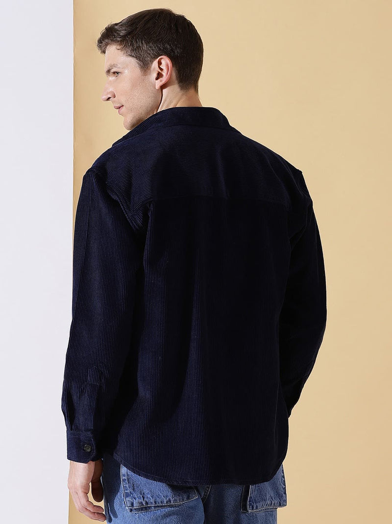 Thomas Scott Men Cotton Premium Corduroy Oversized Shackets