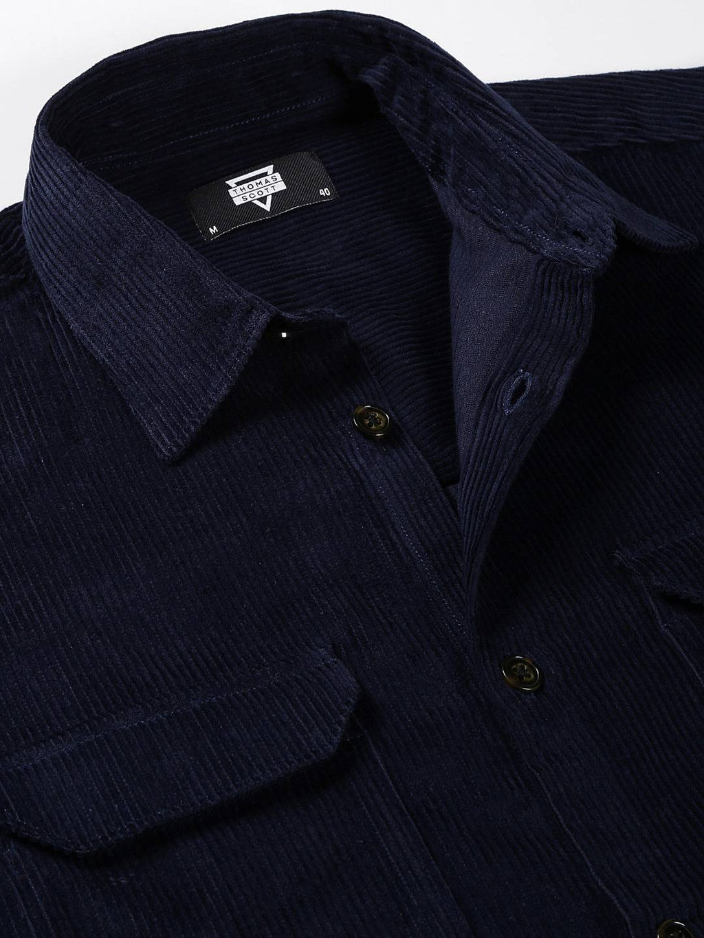 Thomas Scott Men Cotton Premium Corduroy Oversized Shackets
