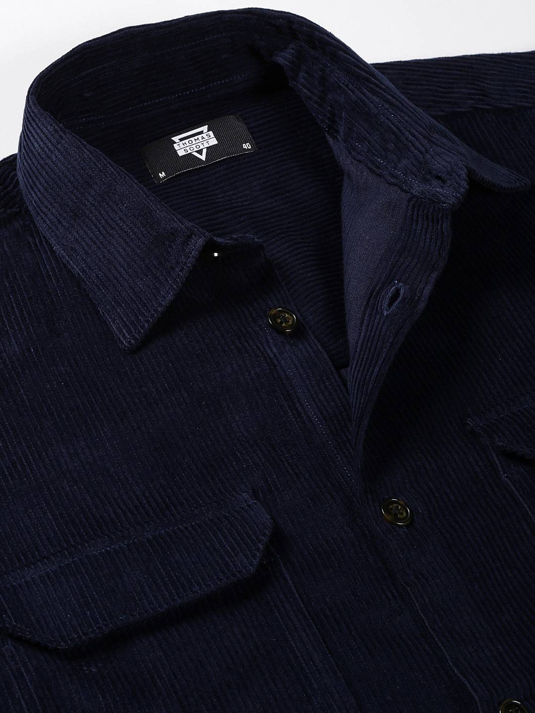 Thomas Scott Men Cotton Premium Corduroy Oversized Shackets