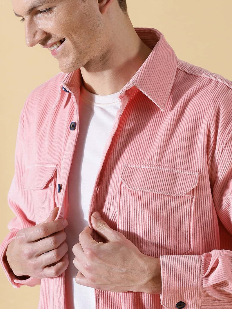 Thomas Scott Men Premium Corduroy Casual Shirt