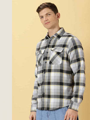 Thomas Scott Men Standard Tartan Checks Opaque Checked Casual Shirt