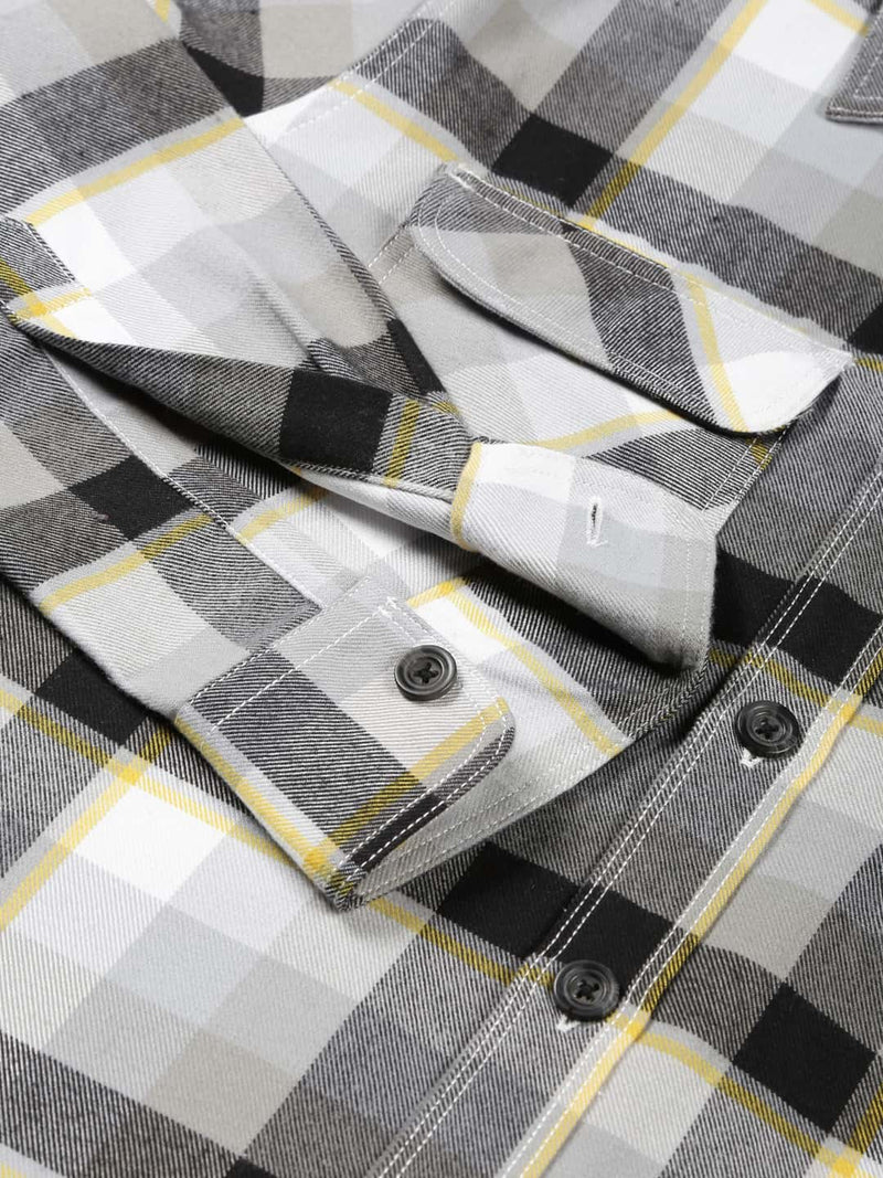 Thomas Scott Men Standard Tartan Checks Opaque Checked Casual Shirt