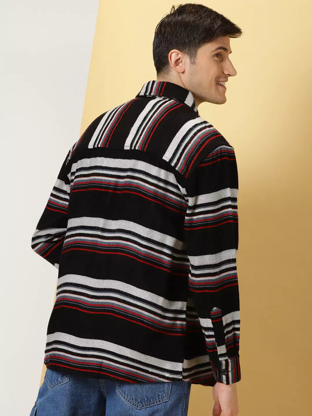 Thomas Scott Men Standard Horizontal Stripes Cotton Opaque Striped Casual Shirt