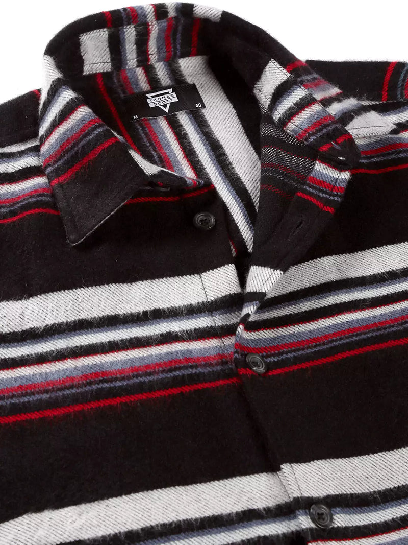 Thomas Scott Men Standard Horizontal Stripes Cotton Opaque Striped Casual Shirt
