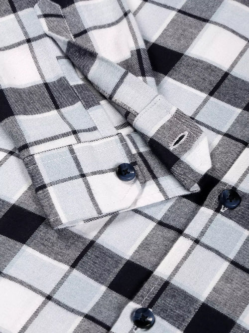 Thomas Scott Men Standard Tartan Checks Cotton Opaque Checked Casual Shackets Shirt