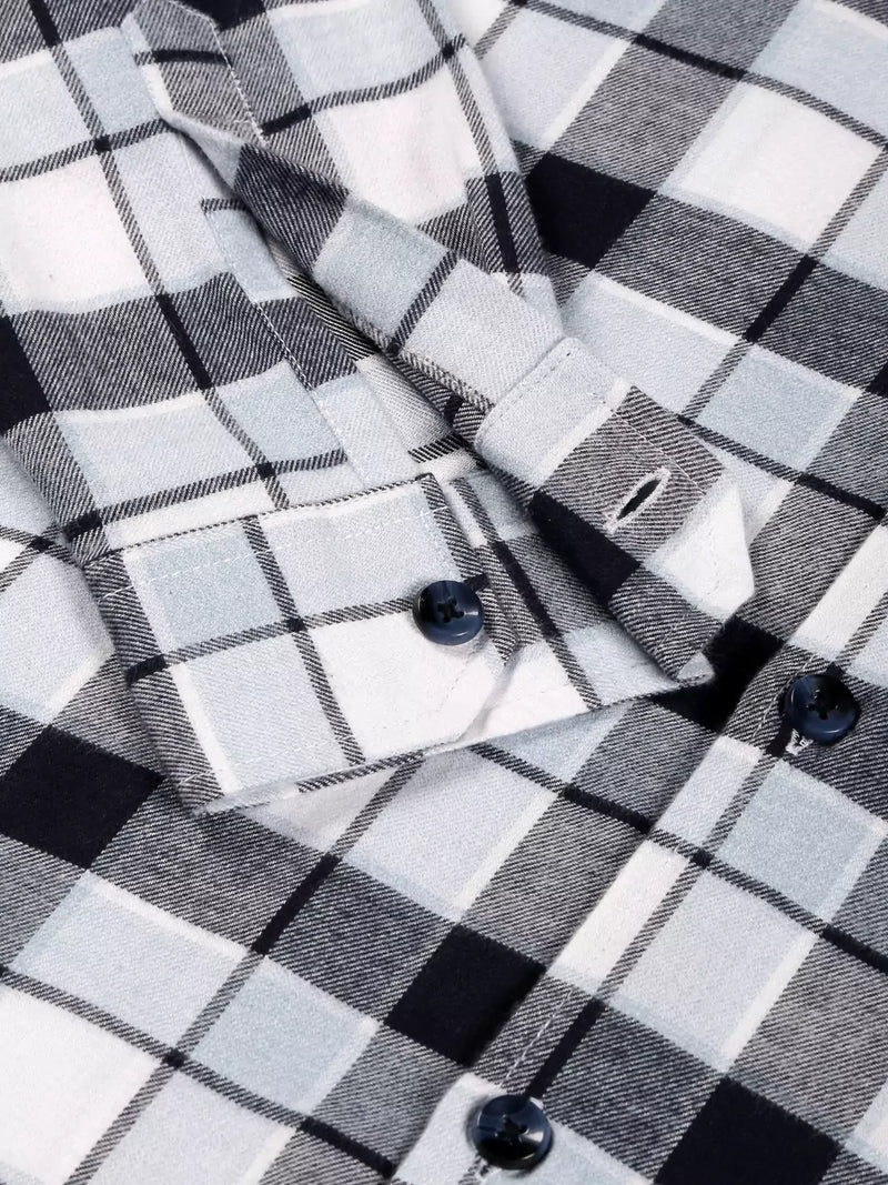 Thomas Scott Men Standard Tartan Checks Cotton Opaque Checked Casual Shackets Shirt